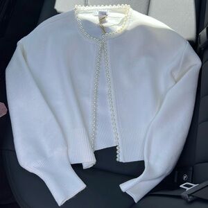 House of Harlow pearl cardigan